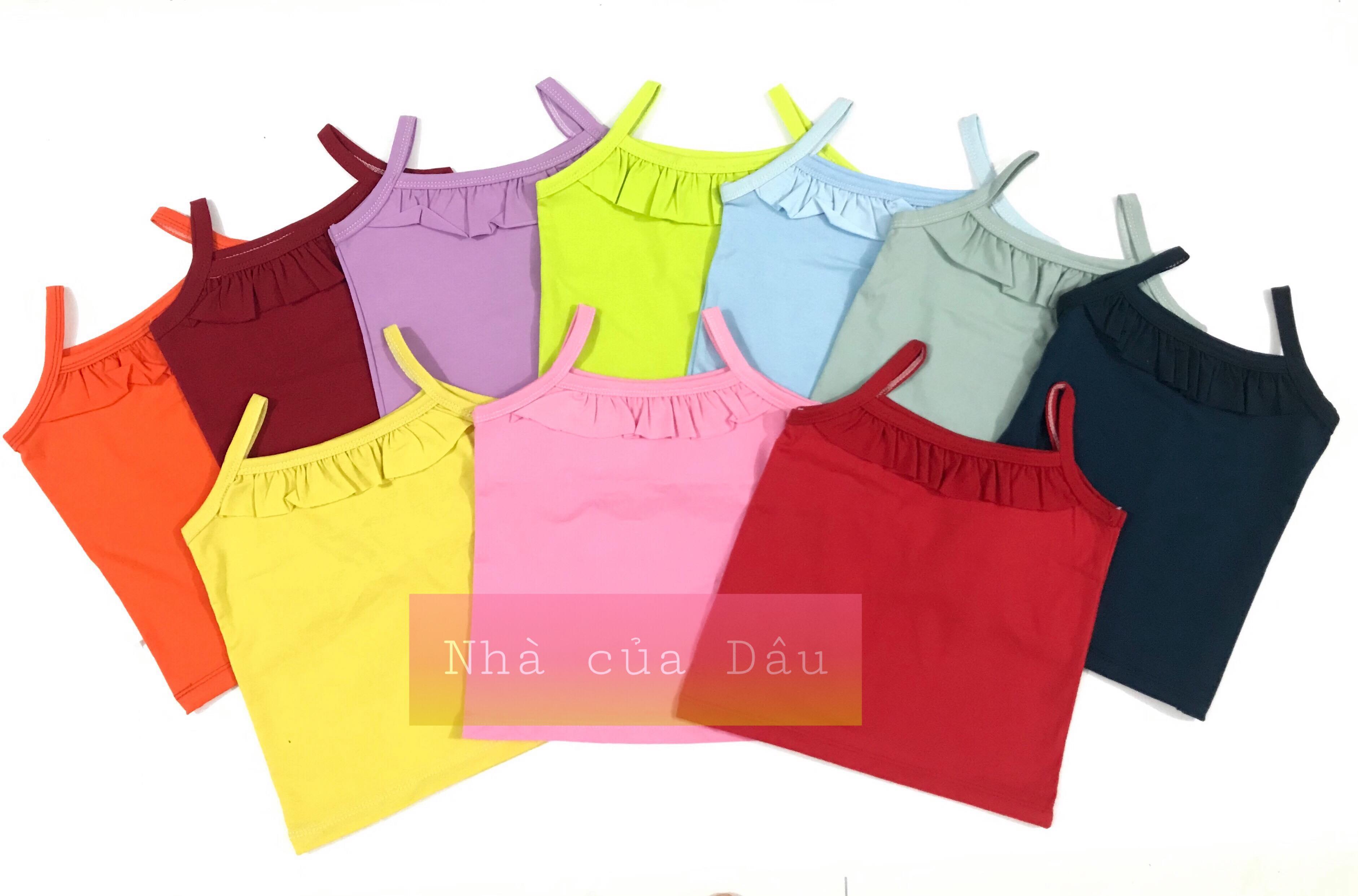 Set 3 áo dây xinh xắn cho bé gái (Giao Màu Ngẫu Nhiên)- Áo thun cotton rẻ-đẹp cho bé