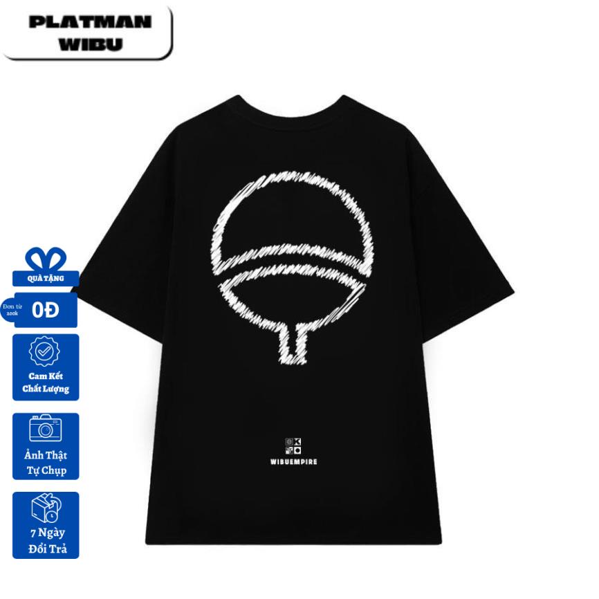 Áo thun form rộng cổ điển uchiha | anime naruto - áo phông unisex 30%