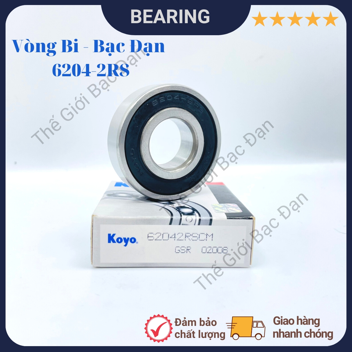 Vòng bi bạc đạn 6204 2rs koyo - hàng đẹp - chất lượng cao - thế giới bạc đạn