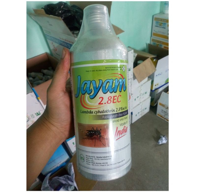 [Hoàn Tiền 10%] Thuốc diệt muỗi Jayam 2.8 Ec chai 1 lít chai nhôm - Ấn Độ thuốc diệt muỗi không mùi thuốc diệt muỗi kiến gián hiệu quả