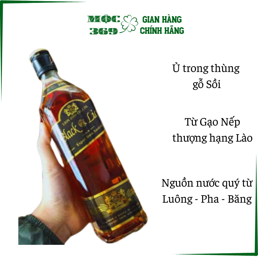 Black lion 40%, chai vuông 700ml nhập từ lào -