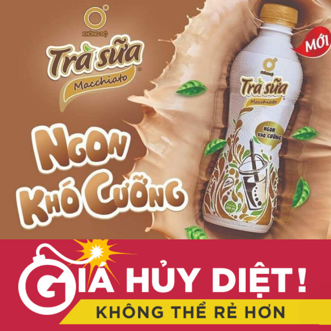 [ THÙNG 24 CHAI ] Trà sữa machiato không độ,trà sữa macchiato đóng chai pha sẵn tiện dụng. ROSE-STORE