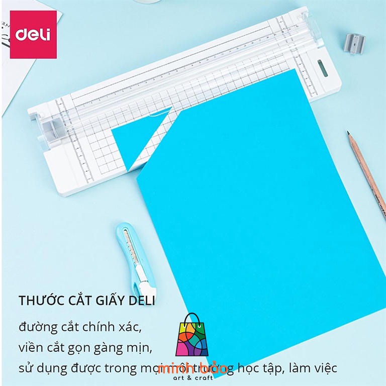 Bàn cắt giấy khổ a4 mini deli 14251