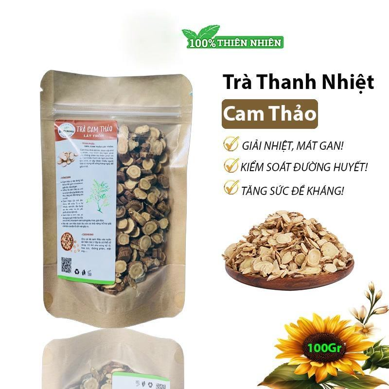 100gr cam thảo lát tròn pha trà
