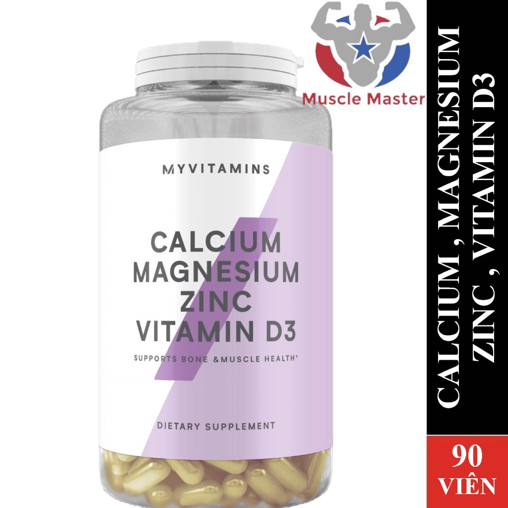 [HCM]Viên Bổ Sung Tăng Sức Đề Kháng Săn Chắc Xương Myvitamins Calcium Magnesium Zinc Vitamin D3 90 Viên