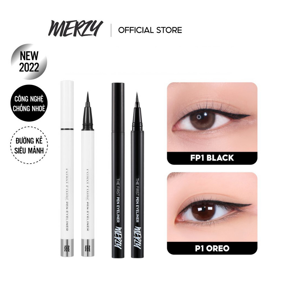 [Tặng Son mini khi mua 2 sp][Perfect Fixing] Bút kẻ mắt siêu mảnh, chống lem, lâu trôi Merzy Another Me The First Pen Eyeliner 0,5g
