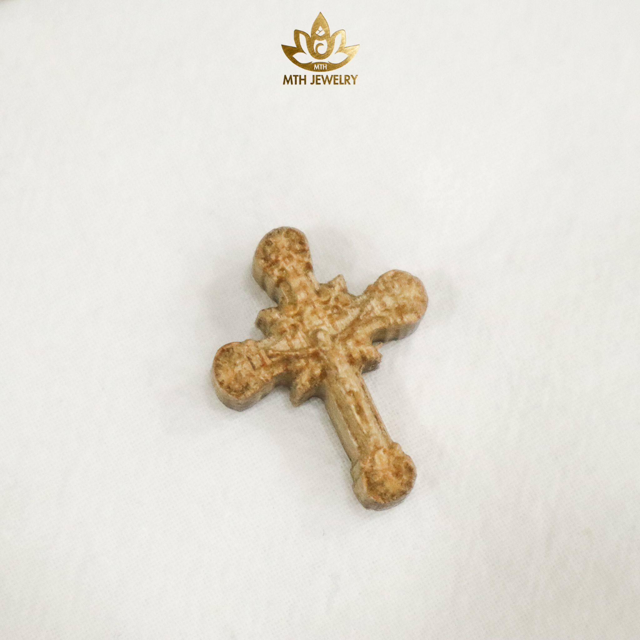 Mân côi thánh giá gỗ trầm hương tự nhiên size 10 và 12mm có thể làm vòng tay vòng cổ - mang lại may mắn