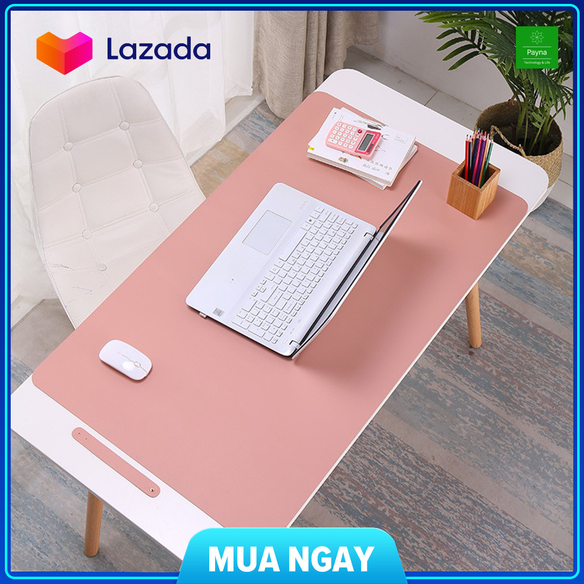 Tấm Lót Bàn Làm Việc Da PU Chống Nước Chống Trầy Nhiều Kích Cỡ Lớn Nhiều Màu Cao Cấp Di Chuột Dễ Dàng