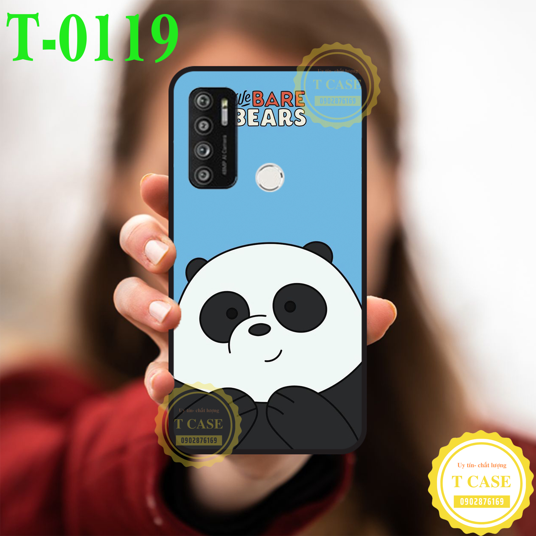 [HCM]Ốp lưng Vsmart Live 4 - TPU dẻo đen in hình Chúng ta là gấu