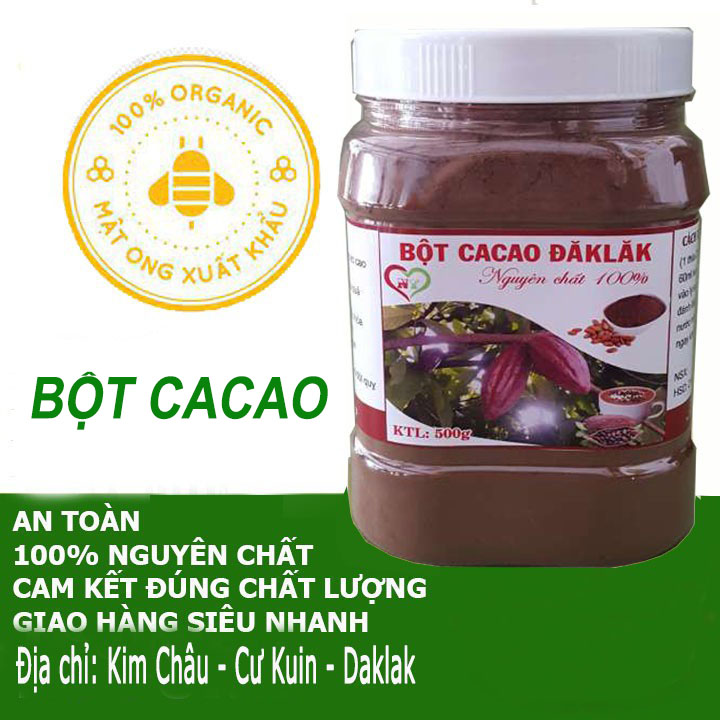 500gr Bột cacao nguyên chất đắk Lắk loại 1