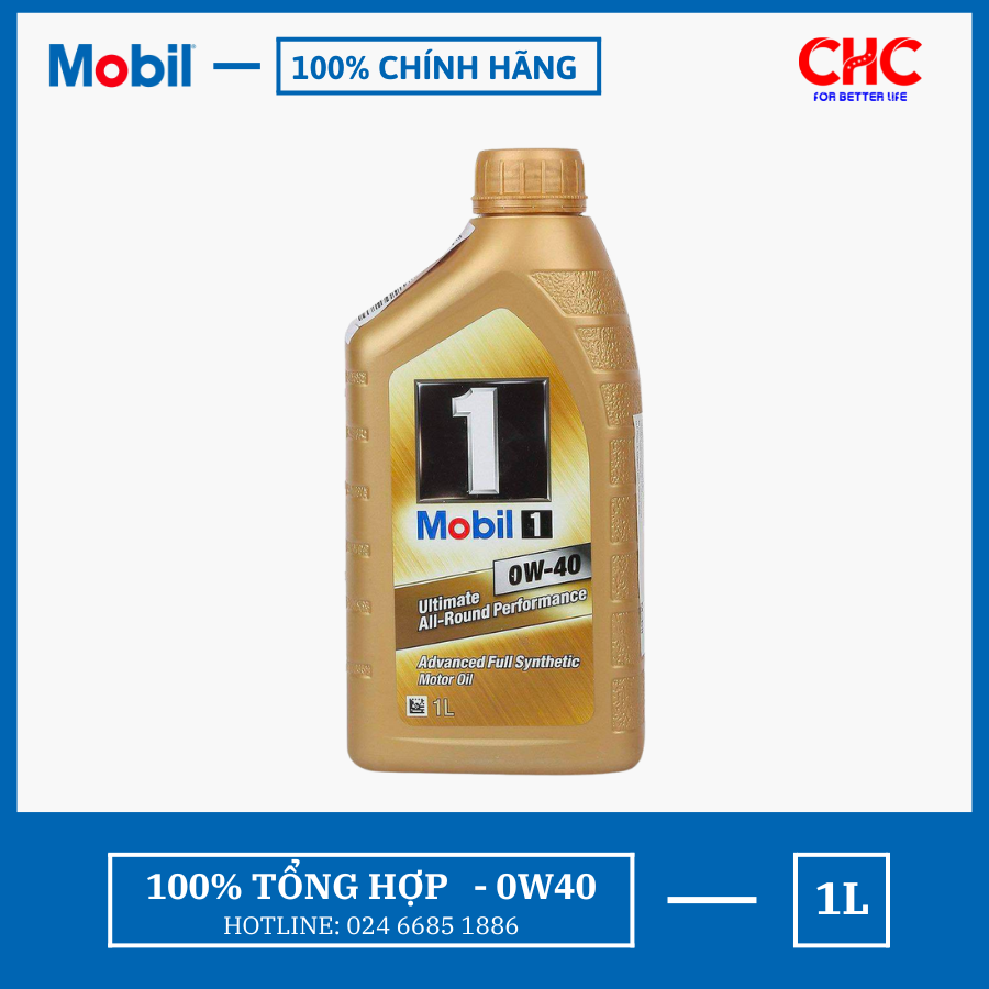 Dầu nhớt Mobil1 0W40 Ultimate Performance, phù hợp các hãng xe Châu Âu, Châu Mỹ