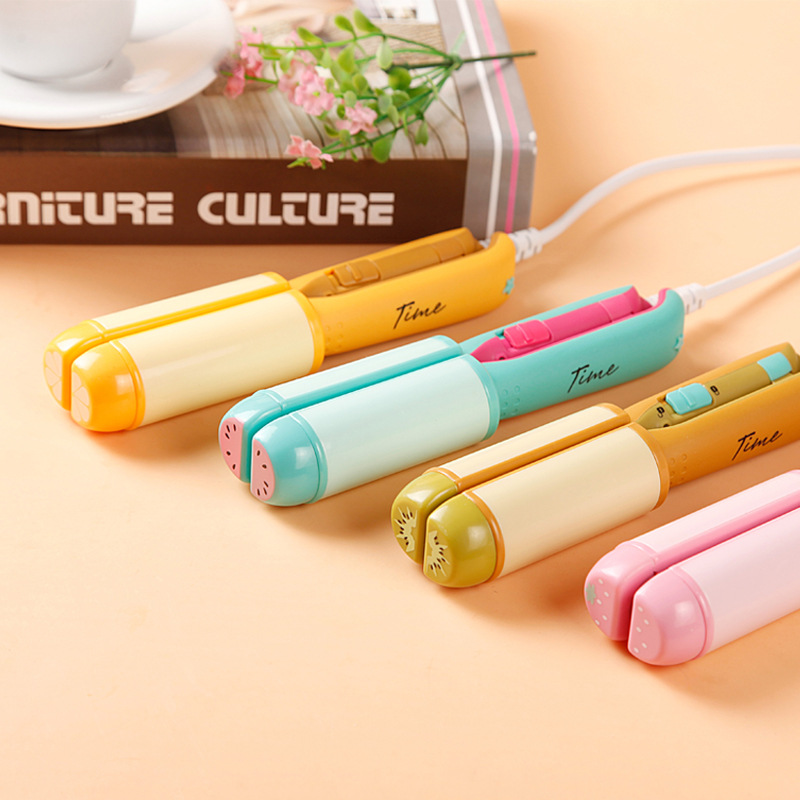 Máy uốn và duỗi tóc mini Summer Fruit - Máy làm tóc đa năng - Máy uốn tóc Kemier