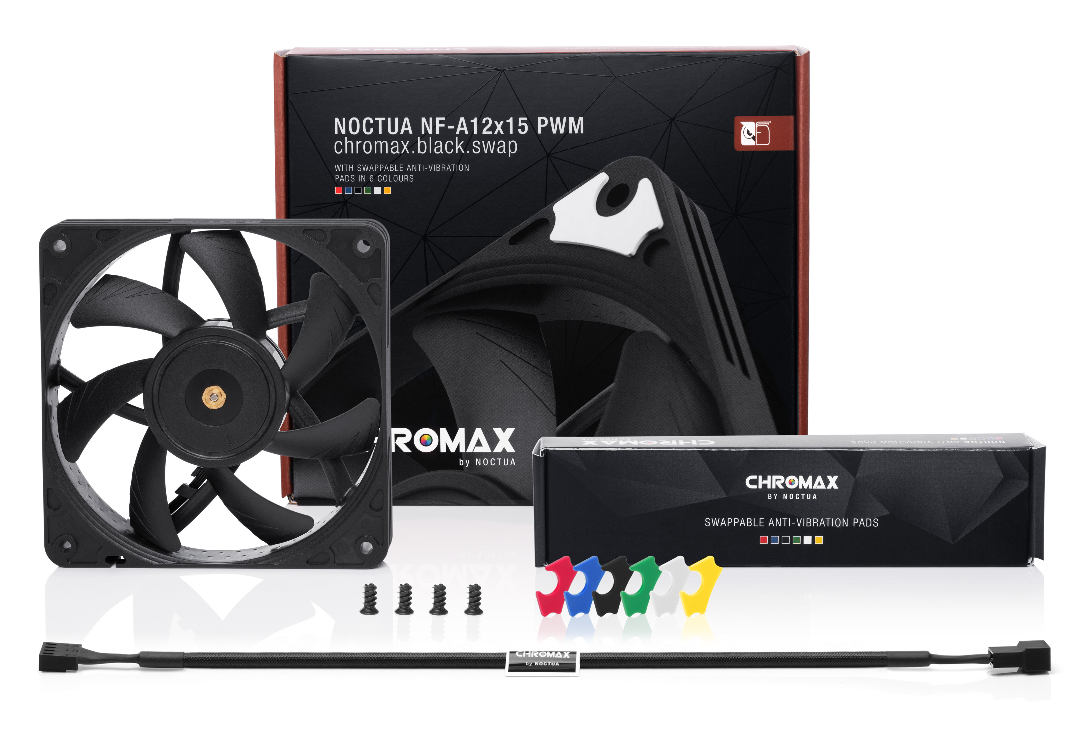 [HCM]Quạt tản nhiệt Noctua NF-A12x15 PWN Chromax Black Swap Chính Hãng BH 72 tháng