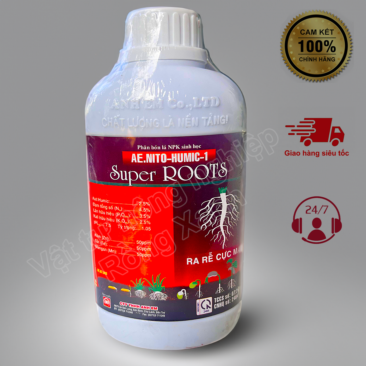 Phân bón super roots kích rễ cực mạnh cải tạo đất hạ phèn giải độc (500ml) SPRAE500