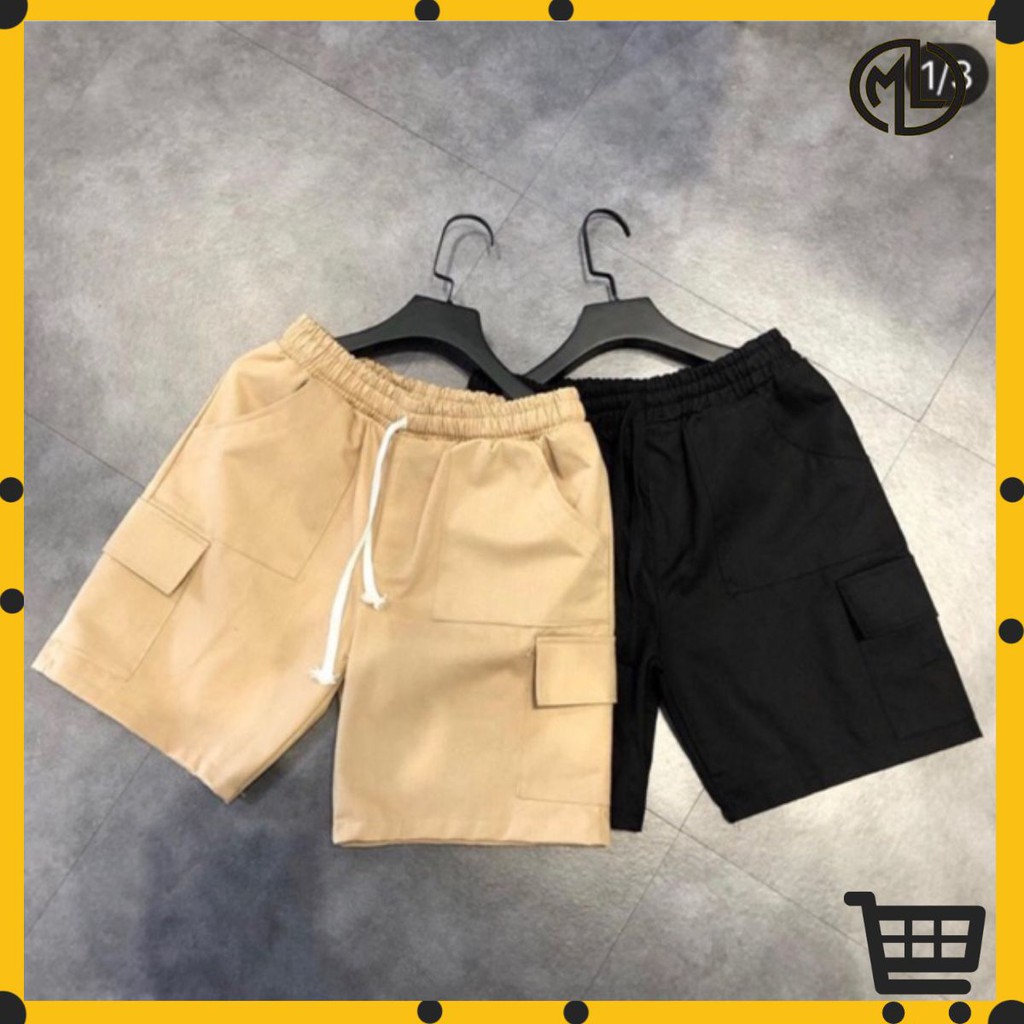 Quần short kaki nam túi hộp - MAYLANSTORE