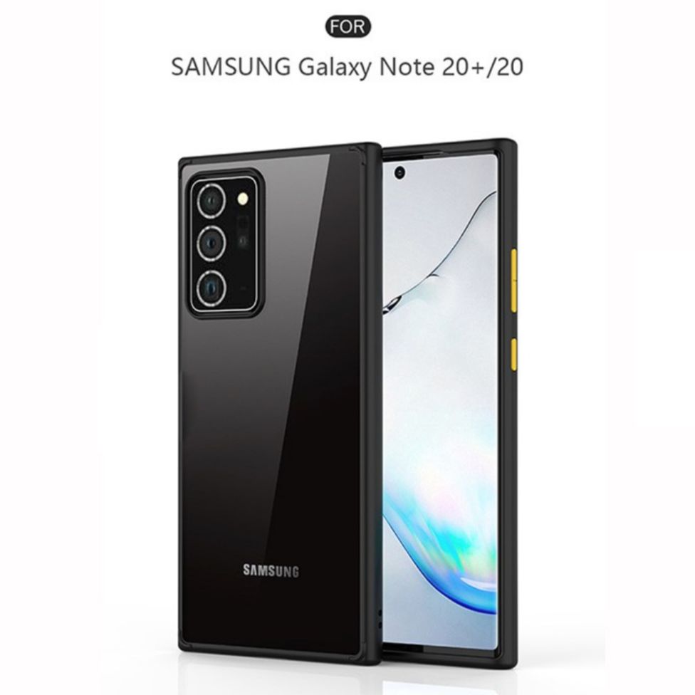 Ốp lưng Galaxy Note 20/ Note 20 Ultra lưng trong suốt viền màu Likgus