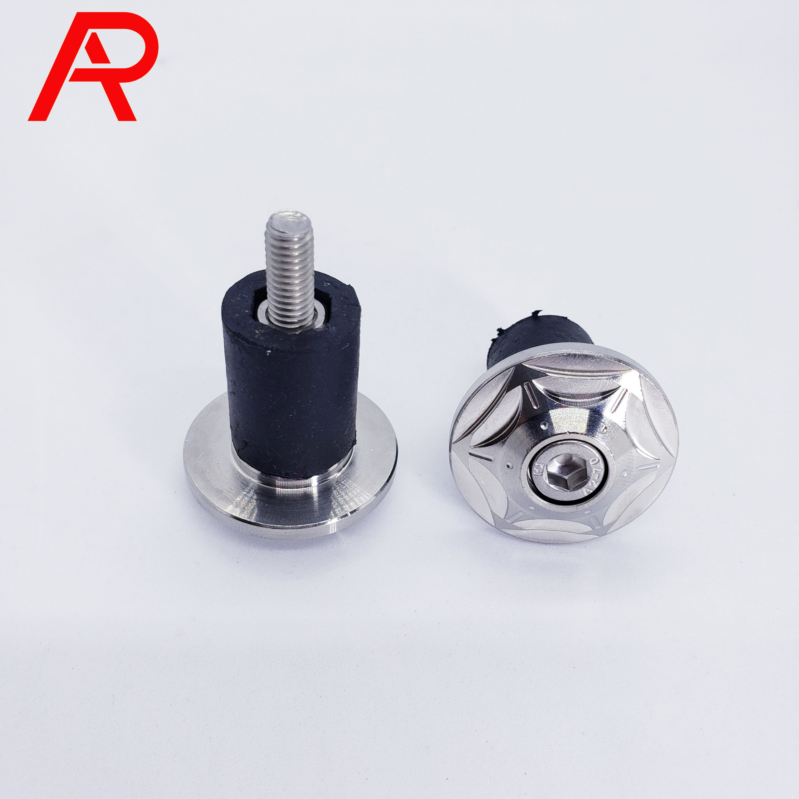 2 gù tay lái salaya inox 304 CNC cao cấp gắn xe exciter, sirius, wave, winner, raider, sonic...