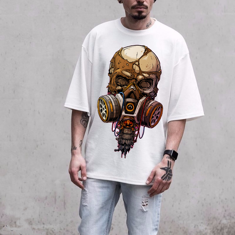 Áo Thun Hàn Quốc In Hình Zombie Siêu Ngầu , Vải Mịn Thun Mát Dễ Dàng Phối Đồ