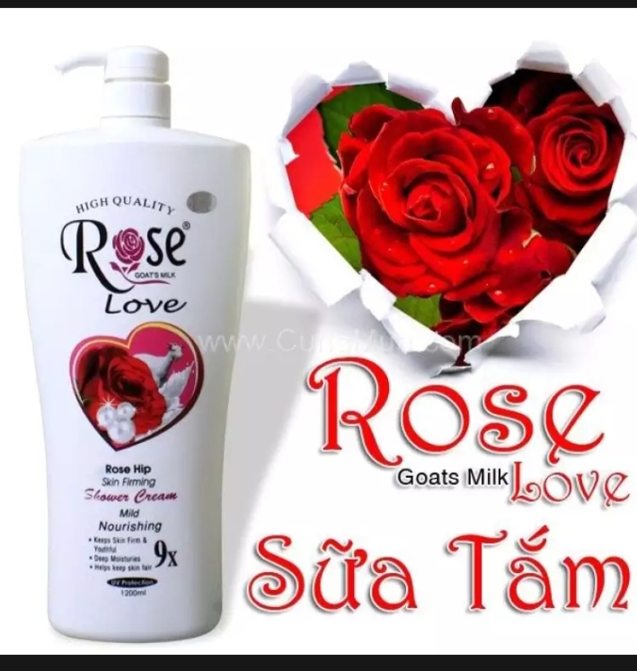 Sữa tắm dê vanessa rose 1200ml- hương hoa hồng quyến rủ .