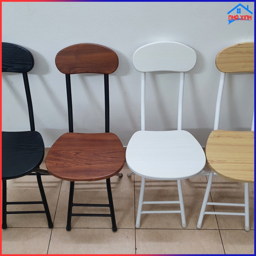 Ghế bàn ăn gấp gọn tựa lưng 2022, Ghế ăn xếp gọn đa năng thông minh, Ghế gỗ gấp gọn tiện lợi giá rẻ, thiết kế hiện đại, nhiều màu sắc lựa chọn