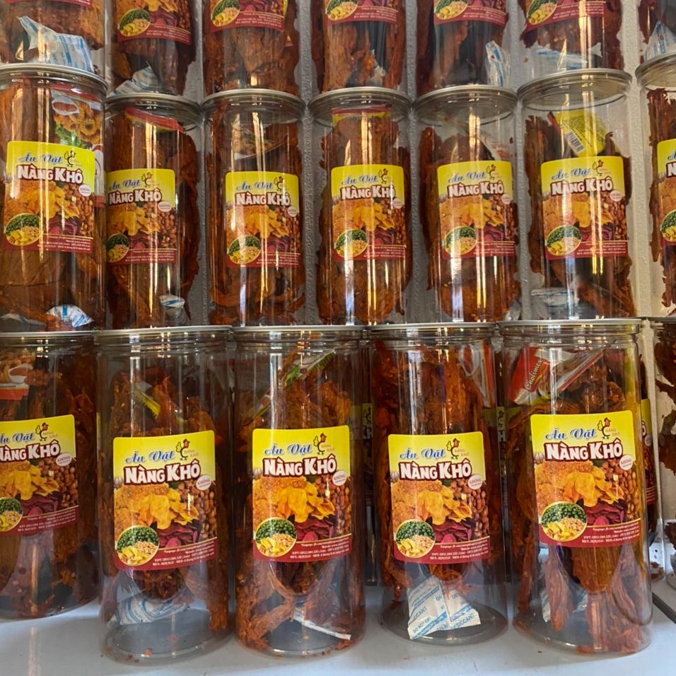 Sỉ 5 hũ pet 300gram khô bò miếng mềm loại 1 | thương hiệu nàng khô