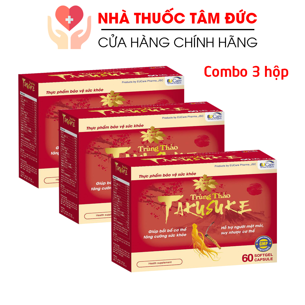 Viên uống Đông Trùng Hạ Thảo Takusuke bổ sung vitamin khoáng chất bồi bổ cơ thể - Hộp 60 viên