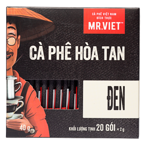 Combo 6 hộp Cà Phê Hòa Tan Đen Mr.Việt( Combo 6 boxes instant coffee Black )