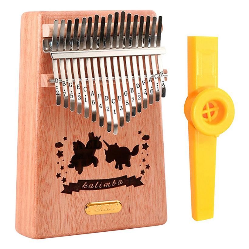 Đàn Kalimba 17 Phím Gỗ Mahogany Yael Y17M-U Kèm Kèn Kazoo - Hình Ngựa - HÀNG CÓ SẴN