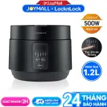 Nồi cơm điện LocknLock Compact Rice Cooker 1.2L EJR346BLK - Hàng chính hãng, lòng chống dính, có 5 chế độ nấu, dây điện tháo rời - JoyMall