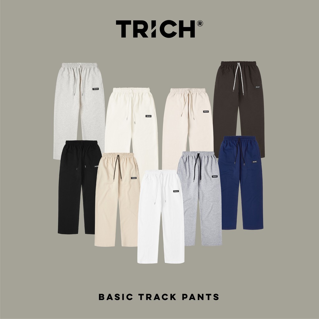 Basic Track Pants  Quần nỉ TRICH ống xuông rộng
