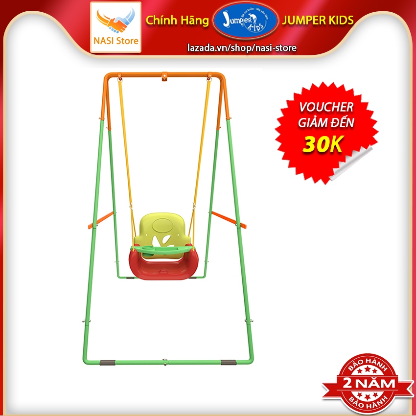 Xích đu cho bé Jumper Kids GKG102 NASI Store bảo hành chính hãng 2 năm + mẫu mới có thêm 2 thanh ngang dưới chân giúp khung chắc chắn