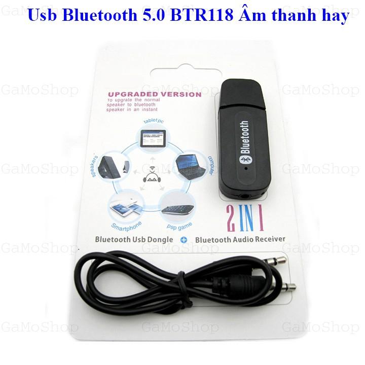 [HCM]Usb Bluetooth 5.0 BTR118 Dongle Âm thanh hay tạo Bluetooth cho amplyloa GamoShop