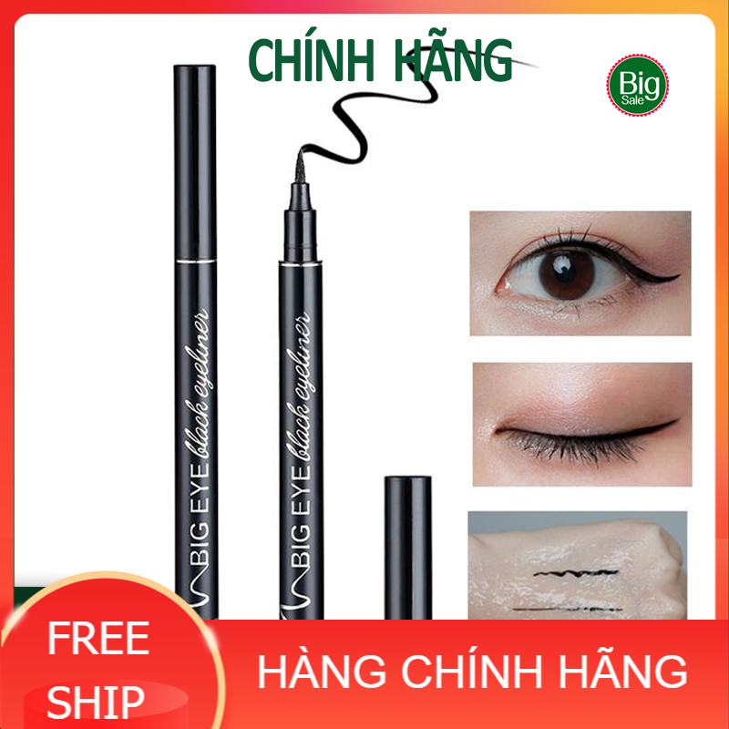 Bút kẻ mắt nước BIG EYE 🔥𝑭𝑹𝑬𝑬𝑺𝑯𝑰𝑷🔥 màu đen lâu trôi và không nhòe, bút kẻ my mắt Eyeliner Nét mảnh chống nước lâu trôi từ 6-8 tiếng. [ HOA VIỆT SHOP ] A6
