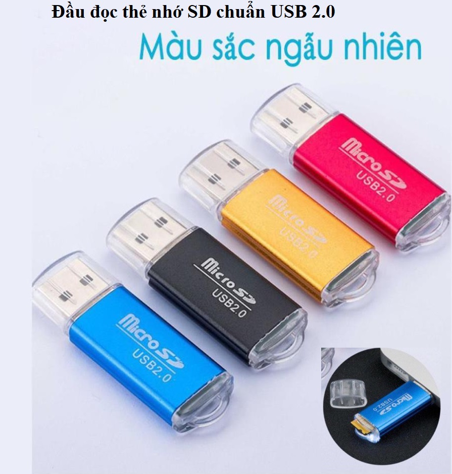 Đầu đọc thẻ 2.0, vỏ nhôm