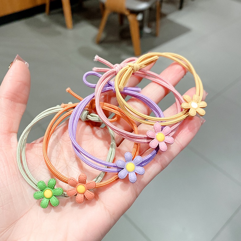 Dây buộc tóc hoa cúc họa mi xinh xắn phong cách Hàn Quốc