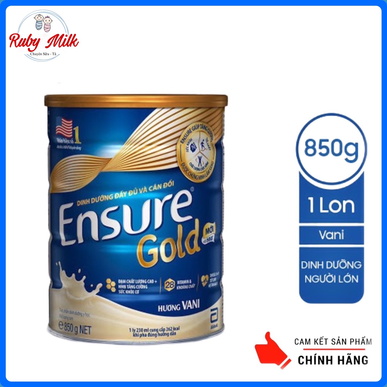 Date 2.2025 Ensure Gold Hương Vani Lon 850g