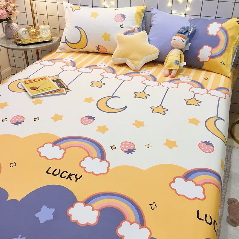 Ga gối 100% cotton livinh phong cách hàn quốc miễn phí bo chun theo sai đệm sét ga gối contton