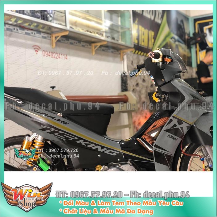 Tem rời Sirius Fi Xám xi măng Mx