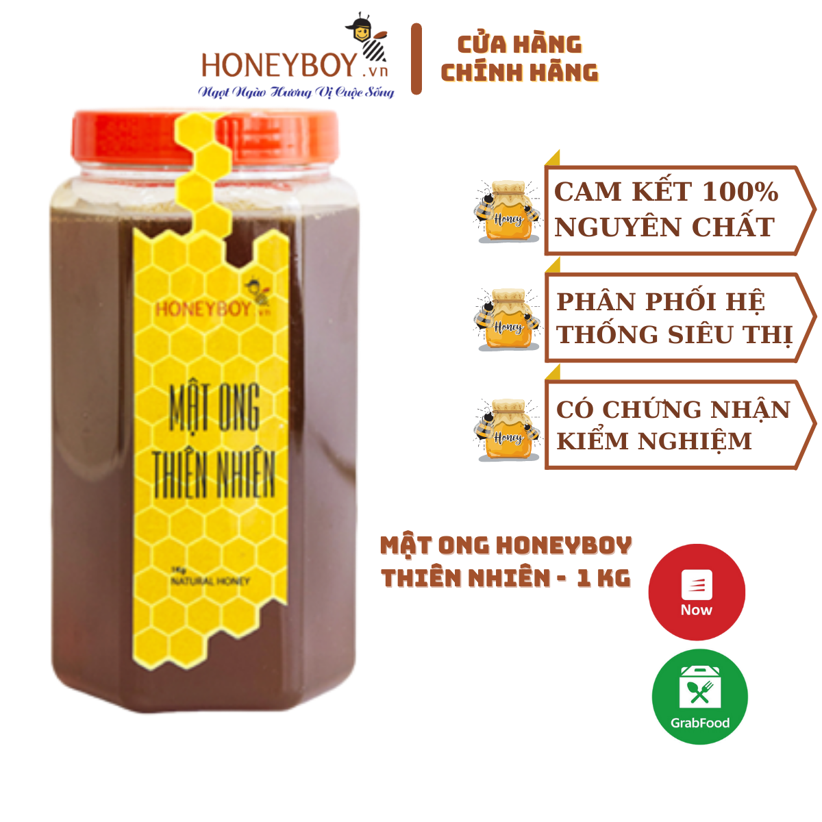 Mật ong thiên nhiên HONEYBOY 1Kg