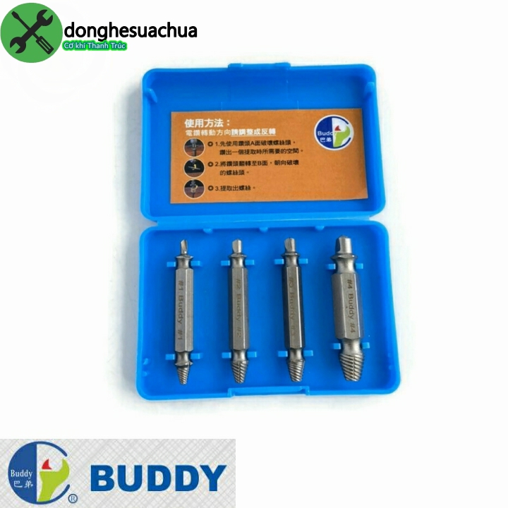 Bộ tháo mũi vít hư buddy ba0011 4 cây