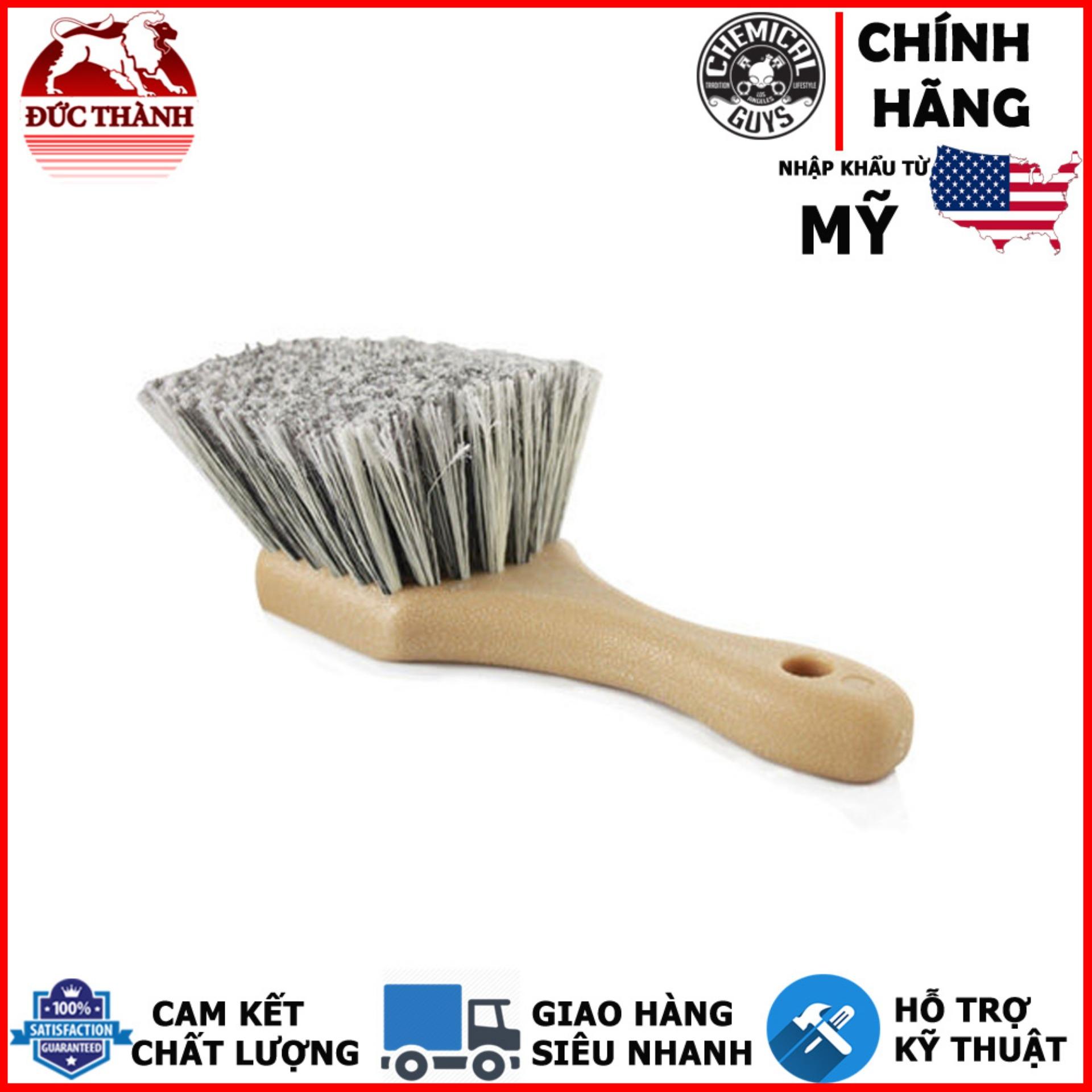 Bàn chải vệ sinh xe Chemical Guys body & wheel flagged tip short handle brush
