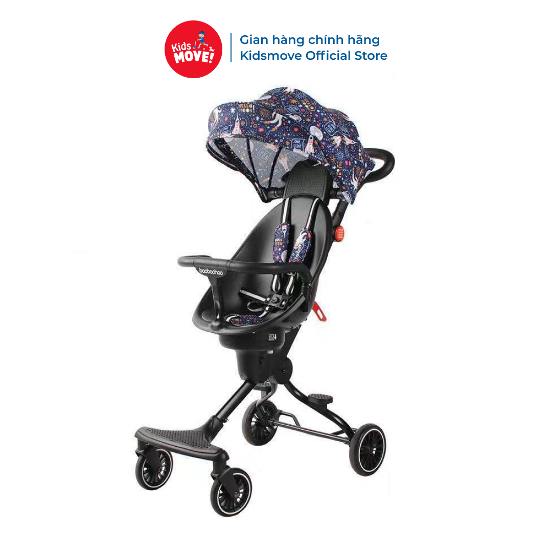 Xe đẩy gấp gọn 2 chiều có mái che baobaohao V5B 2021 xe đẩy du lịch trẻ em chính hãng cao cấp gọn nhẹ vừa khoang hành lý máy bay