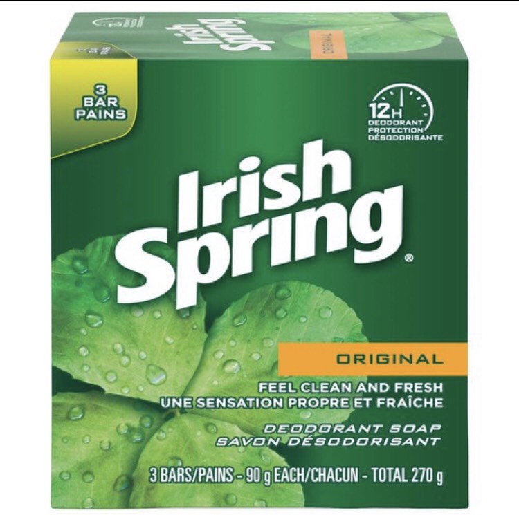 LỐC 20 CỤC XÀ BÔNG DIỆT KHUẨN IRISH SPRING 104G NHẬP MỸ