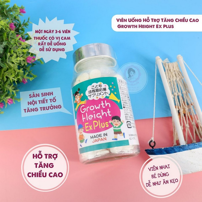 Viên Uống Tăng Chiều Cao cho bé Growth Height Ex Plus - Nội địa Nhật Bản