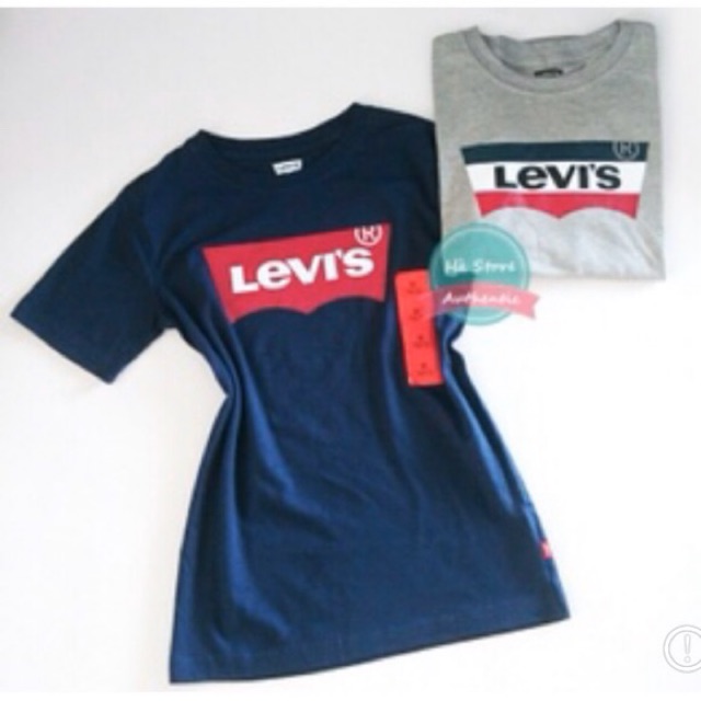 Set 2 áo Levis xanh đen + xám