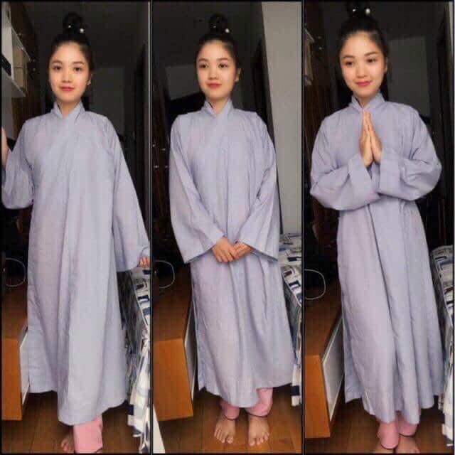 Đồ lam đi lễ chùa-áo tràng