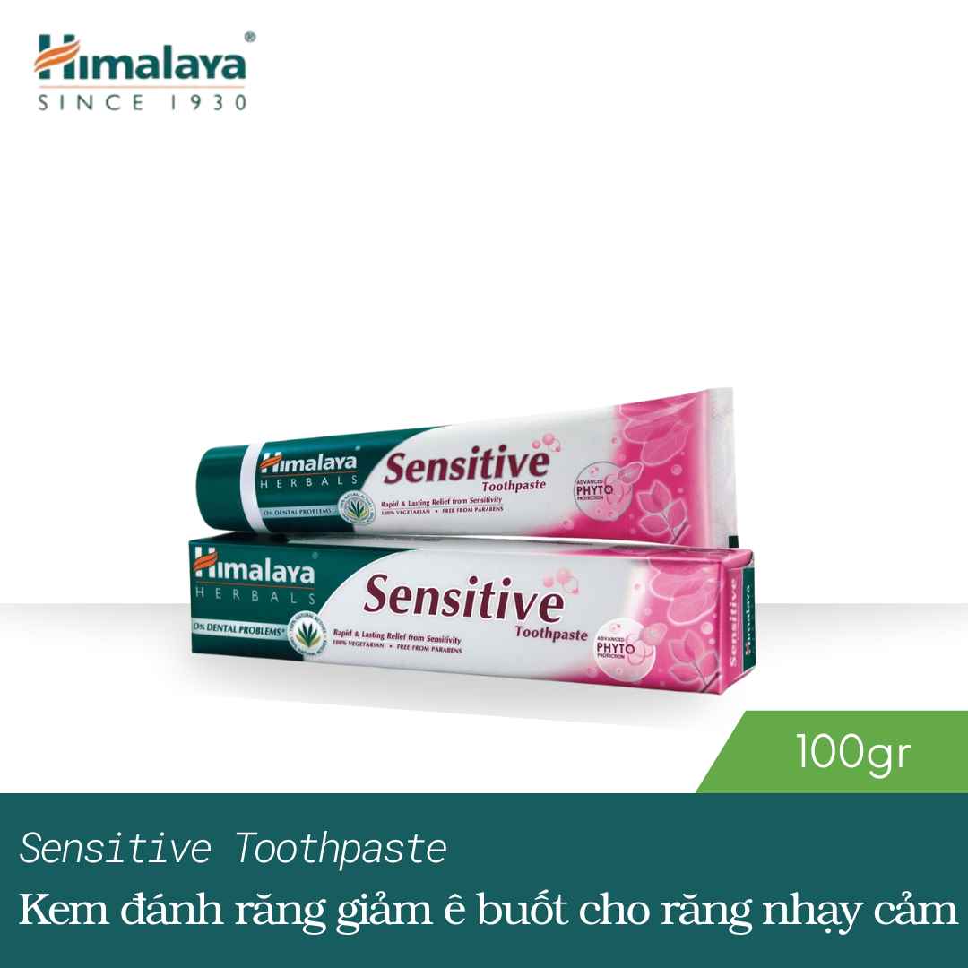 [HSD: 30/11/2023] Kem đánh răng cho răng nhạy cảm - Himalaya Sensitive Toothpaste 100 g