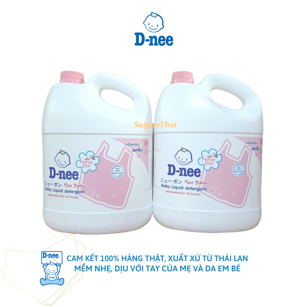 Nước giặt dnee hàng màu hồng thái lan 2800ml