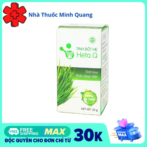 Tinh bột hẹ Heta.Q - Nano hẹ giúp bé hết bón, siêng ăn, tăng sức đề kháng - Lọ 30g