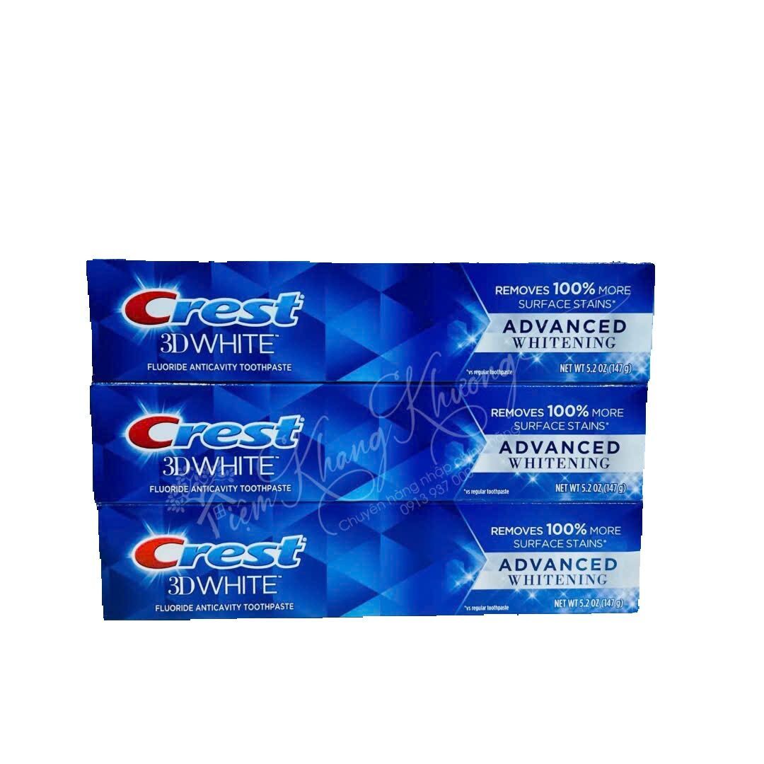 KEM ĐÁNH RĂNG CREST 3D WHITE PRO ADVANCED WHITENING TOOTHPASTE - 147G/TUÝP